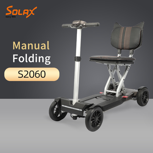 Solax S2060 Folding Mobility Light-weight Electric Scooter /Scooter El&eacute;ctrico para Adultos