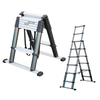 2.3m telescopic circular pipe ladder