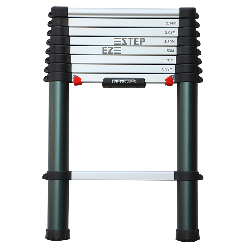 2.6M telescopic circular pipe inclined ladder