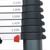 2.6M telescopic circular pipe inclined ladder